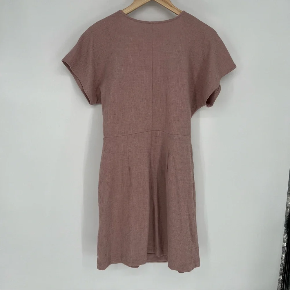 Madewell Cross‎ Front Flutter Sleeve Minidress in Pink